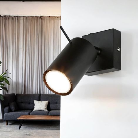 Wandleuchte GU10 Schwarz Küche Metall Modern Wandlampe