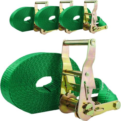 4x TrutzHolm® Ratschen Spanngurt Spanngurte Zurrgurt 1-tlg 6m 2t 2to 2000kg TÜV/GS GRÜN