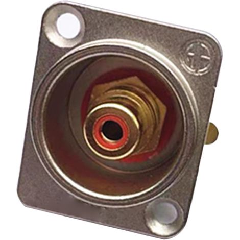 Adaptateur RCA à souder sur panneau, connecteur RCA femelle vers borne à souder AV pour TV, audio et console de jeux, noyau rouge (1/5)