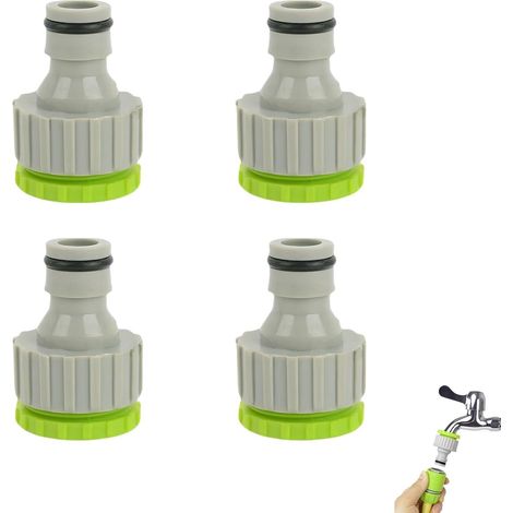 CCYKXA  PCS Universal Tap Connectors, 1/2" & 3/4" Female Threaded, 2-in-1 Tap Connector, Garden Hose Adapter, Tap Connector for Irrigation, Cleaning and Household Use