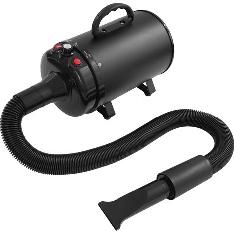 Sèche-animal, 2200W de puissance, tuyau réglable, Noir (1/2)