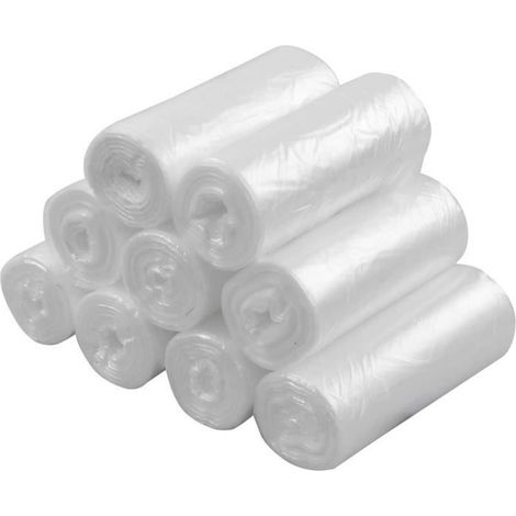 8pcs Sacs Poubelle Transparent - 10 L - 45552.6g30 pcs/rouleau (1/3)