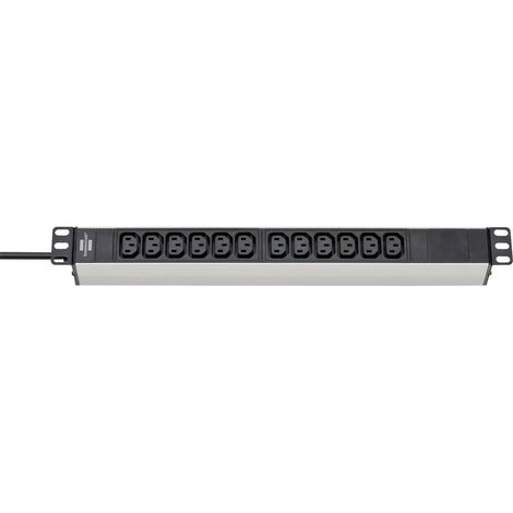 Brennenstuhl 1390007112 Multipresa per rack 19 12 scomparti Argento, Nero Connettore IEC 1 pz. (1/7)