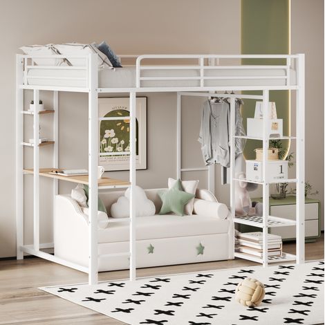letto struttura letto 90x200 con scrivania armadio OKMYHOME (1/5)