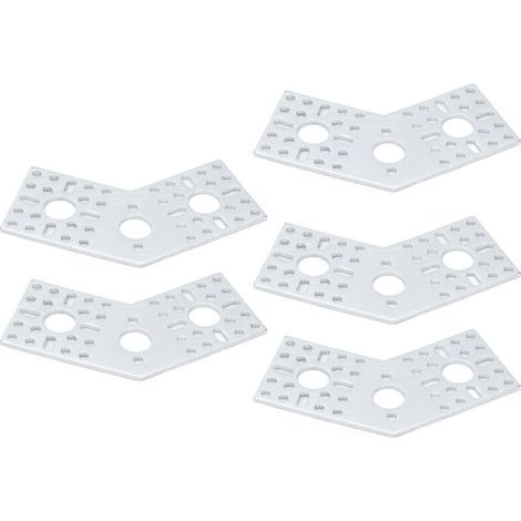5 plaques à grille perforée en alliage d'aluminium pour fixation de pièces robotiques et équipements industriels (lot de 5) (1/5)