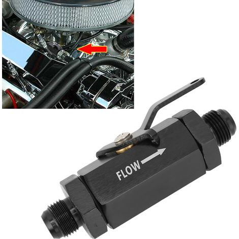 Clapet anti-retour de carburant AN8 en aluminium pour modification automobile (BC-1011-AN8-BK) (1/5)