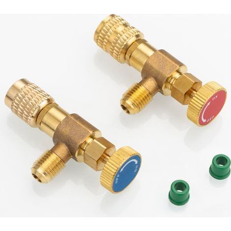 Adaptateur de soupape de réfrigérant, outil de climatisation, soupape de sécurité pour réfrigérant R410A/R22, adaptateur de sécurité 1/4 pouce pour outils domestiques (1/5)