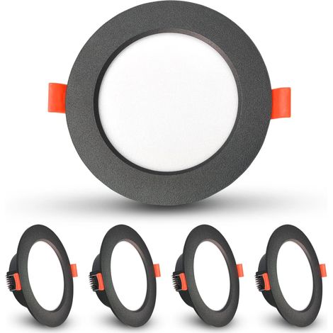 LED 7W Encastré Spot Salle de Bain IP44, Lot de 5 Downlight 3000K 600LM puces de haute qualité Aluminium Moulé Sous Pression, Découpe 88mm (1/5)