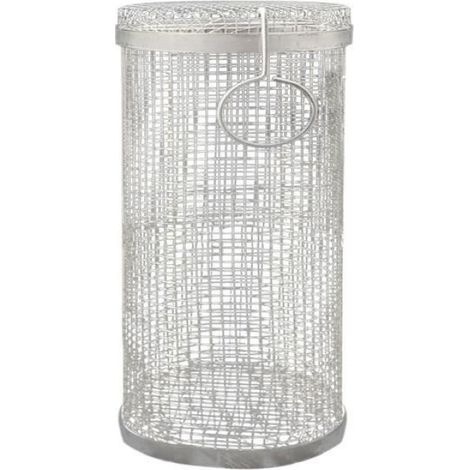 Grille de Barbecue Panier De BBQ en Acier Inox Panier À Légumes pour Grillades en Plein Air Paniers À Griller Cylindrique 20cm 1pcs (1/4)