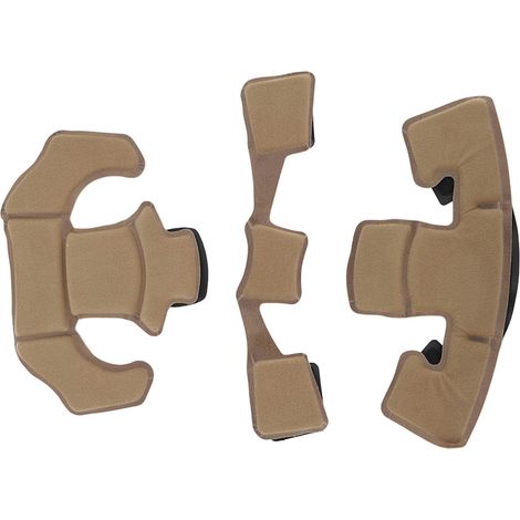 Set mit 3 Memory-Schaum-Schutzpolstern für universelle Motorrad-, Roller-, Fahrrad- und Fahrradhelme (braun). (1/4)