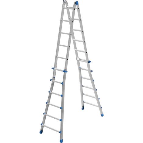 SCALA TELESCOPICA TRASFORMABILE IN ALLUMINIO MARCHETTI EQU66 12+12 FINO A 6,30 MT 