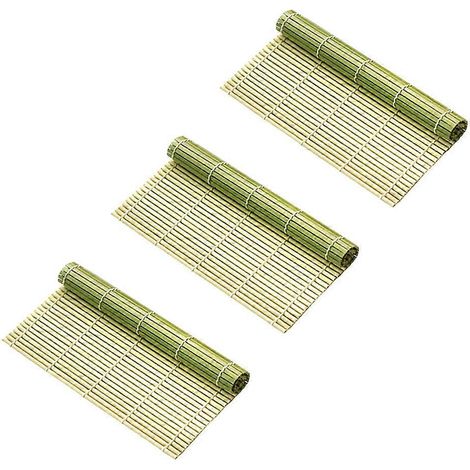 Tapis à sushi en bambou, rouleau à sushi compatible, ensemble de 3 pièces pour la cuisine (1/5)