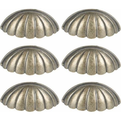 6 PCS Boutons de Coquille Boutons de Porte Nautiques Rétro Armoire Tiroir Coffre Boutons de Tiroir Mer Boutons de Commode Meubles de Cuisine Armoire Boutons d'Armoire (1/5)