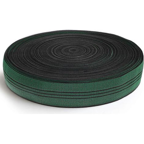 Rouleau de sangle élastique de 5 cm (2 pouces) pour garniture de meubles, ruban élastique en latex, 25 m (82 pieds) (1/5)
