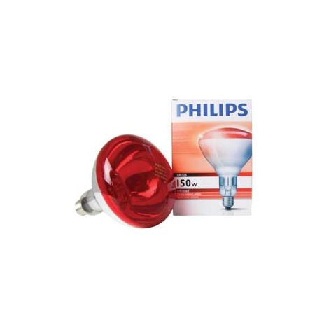 LAMPADA RISCALDANTE PHILIPS A RAGGI INFRAROSSI IN VETRO DURO IR R125 240V E27 150W