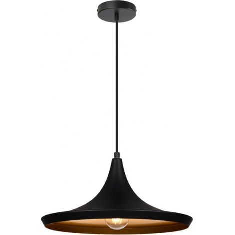Lampe suspendue Gaïa - Noir - Culot E27 - DeliTech® (1/4)