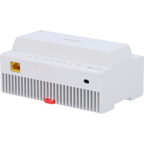 Conversor para edificios - 2 hilos a IP - 6 grupos de 2 hilos - TCP/IP con RJ45 - Conecta con DS-KAD706Y - Montaje en superficie o carril DIN (1/2)