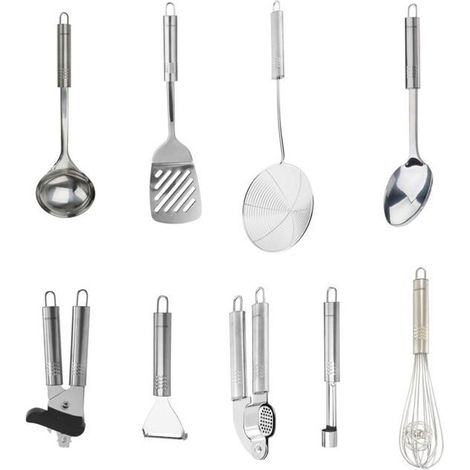 Ensemble de 9 ustensiles de cuisine inox Fackelmann Ovale (1/3)