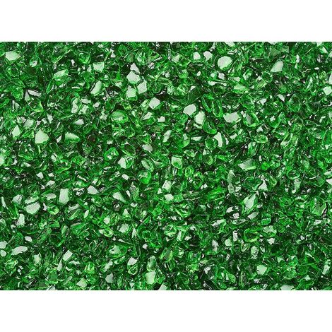 Graniglia, granulato per giardino, Vetro Verde 8-12 mm (10 sacchi da 6 Kg)