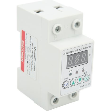 Dispositif de protection contre les surtensions et les sous-tensions, avec temporisation réglable et réarmement automatique, 220 V, 63 A (1/5)