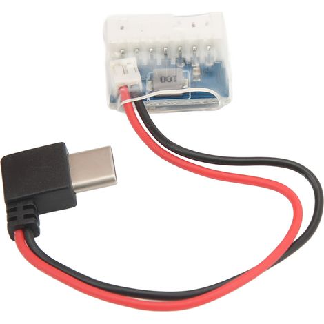 Câble de charge à fiche équilibrée USB-C vers 5 V, coudé à 90°, pour caméra de drone FPV