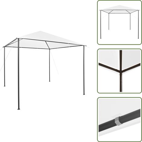 Tonnelle 3x3x2,9 m Blanc 180 g/m² - Tente Extérieure - Tonnelle - Gazebo - Parasol - Abri Jardin (1/5)