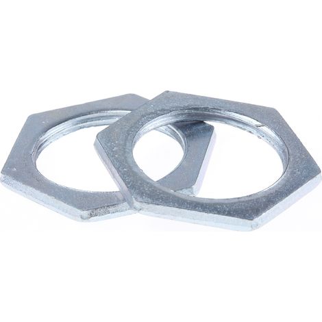 Ecrou pour presse étoupe, RS PRO, Argent, Acier, Filetage: M25 ( Prix pour Paquet de 10 )