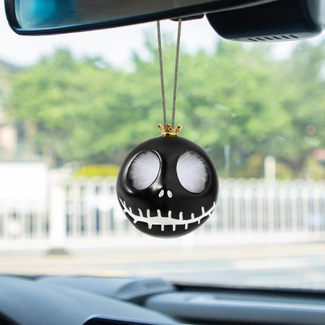 Décorations de voiture, pendentif tête de mort oscillante, pendentif fantôme oscillant, rétroviseur de voiture Halloween (1/5)