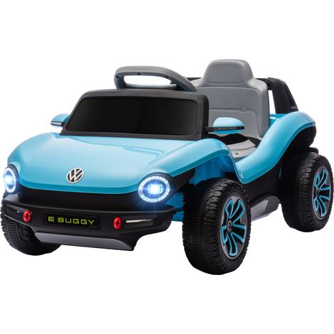 Volkswagen E-Buggy 12V voiture électrique enfant bleue, 2,4G, roues suspension