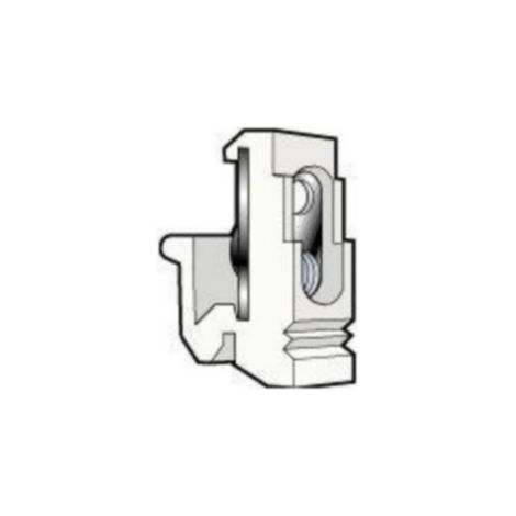 Fixocap pour vis M5 en partie supérieure et vis M3 fixation appareillage sur rail EN 60715 asymétrique noir LEGRAND 036459 (1/2)