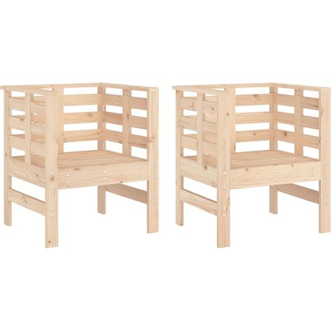 Maison Exclusive - Gartenstühle 2 Stk. 61,5x53x71 cm Massivholz K