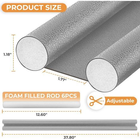 Lot de 3 joints d'étanchéité pour portes, calfeutrants pour sous-portes, combleurs d'espace sous 96 cm (37,8 pouces), joints antibruit réduisant le bruit, l'air froid, la poussière, la fumée et le ven (1/5)