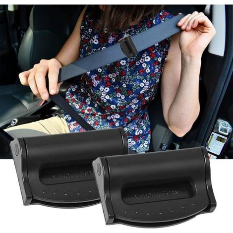 Ajusteur Ceinture Sécurité - PP - Réglable Antidérapant - Pour Voiture - Lot de 2 (1/4)