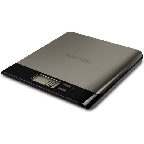 Salter 1052A SSBKDR bilancia da cucina digitale elettronica Pro pesata , design sottile, display LCD, (1/5)