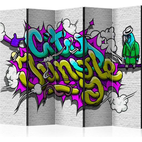 Paravent 5 Volets "City Jungle Graffiti" 172x225cm (1/2)