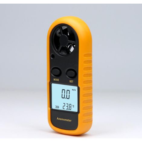 Compteur de Vitesse du Vent, Anémomètre Numérique à écran LCD de Haute Précision avec Couvercle en Silicone pour une Utilisation en Extérieur (1/5)