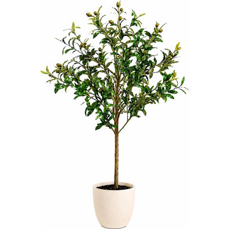 Plante Décorative Intérieur – Olivier Artificiel 120cm – Arbre Artificiel Réaliste pour Maison, Bureau, Hôtel, Centres Commerciaux – Décoration Intérieur/Extérieur (1/5)