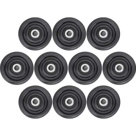 Lot de 10 poulies de musculation en nylon et fer, 90 mm, pour entraînement à domicile. (1/5)