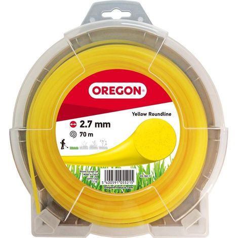 Fil de débroussailleuse 2.7 mm Jaune Rond, 2.7mm x 70m