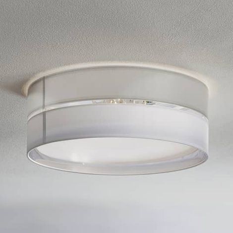 [NEUWERTIG] B-Ware Euluna Deckenlampe Deckenlampe Leuchte Lampe 15 W Hilton Weiß/Silber ø45cm E27
