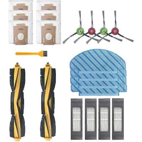 Brosse principale, filtre lavable, brosses latérales pour robot laveur de sols ECOVACS DEEBOT OZMO T8 T8MAX, brosse rotative en tissu