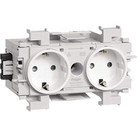 enchufe doble Hager gs20019016 16 A 250 V