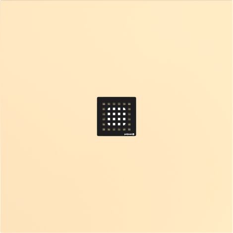 Receveur de douche FLEXIA en marbre coulé 90x90cm, découpable selon vos demandes, beige mat (1/4)