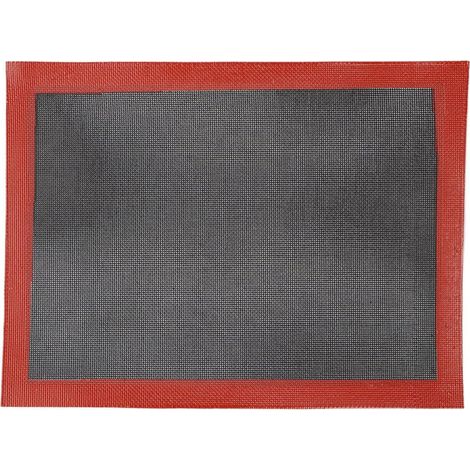 Mikroperforierte Silikon-Backmatte, 40 x 30 cm, wiederverwendbar, antihaftbeschichtet, ideal für Macarons, Pizza, Brot und Teig. (1/4)