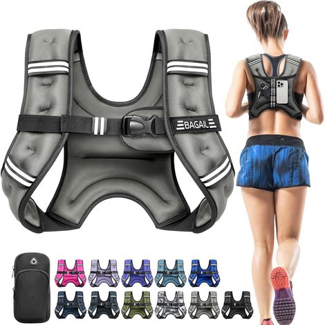 Gewichtsweste für Krafttraining, verstellbare Größe, praktische Tasche, Gewichtsweste aus Eisensand, ideal für Fitnessstudio, Yoga und Aerobic-Übungen