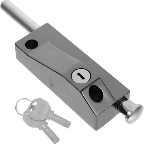 Verrou à Ressort Métallique Noir pour Porte, 8 X 4, 1 X 4, 1 Cm (1/5)