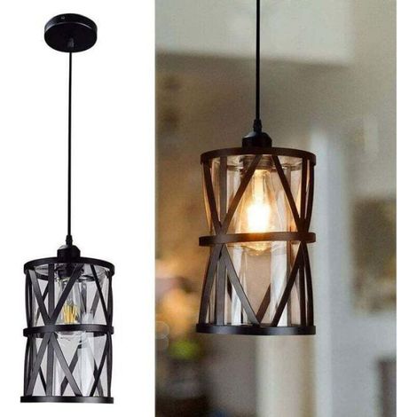 Douille de lampe E27 suspension - - Métal - Noir - Longueur totale 103 cm - Câble réglable 90 cm (1/4)