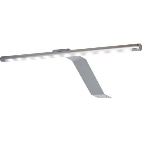 Lampe miroir LED métal chambre salon lampe murale argentée L 32 cm