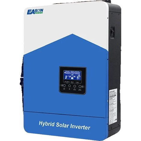Inversor solar híbrido, potencia nominal de 4200 W, potencia máxima del conjunto fotovoltaico de 6200 W, corriente de carga de 120 A, rango de voltaje MPPT de 60-450 V CC, doble salida. (1/5)