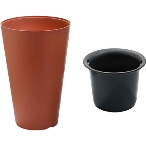 Pot de fleurs hydroponique extra large et épais, pot de fleurs simple et créatif pour grandes plantes vertes, pot de fleurs en plastique pour jardinage en stand (1/5)
